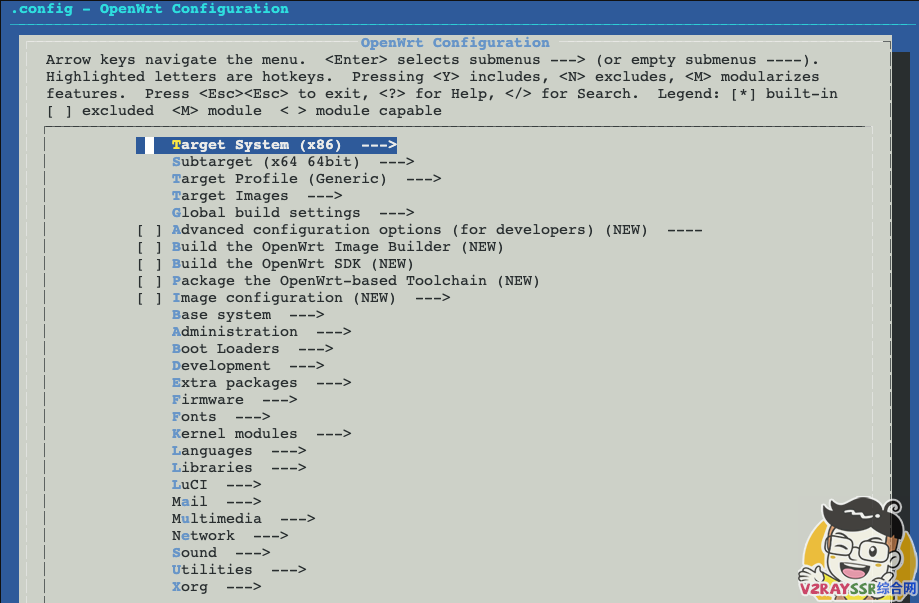 定制编译属于自己的OpenWRT固件。PVE虚拟Ubuntu18,设置SSH第三方登录并编译OpenWRT。