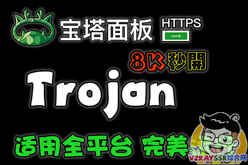 Trojan+宝塔面板,完美运行!Nginx分流,复用443端口!建站和Trojan两不冲突。全程HTTPS访问!