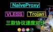2020年三大流行科学上网协议VLESS/Trojan/NaiveProxy谁更强！NaiveProxy协议一键搭建，NaiveProxy对‎比Trojan及VLESS。