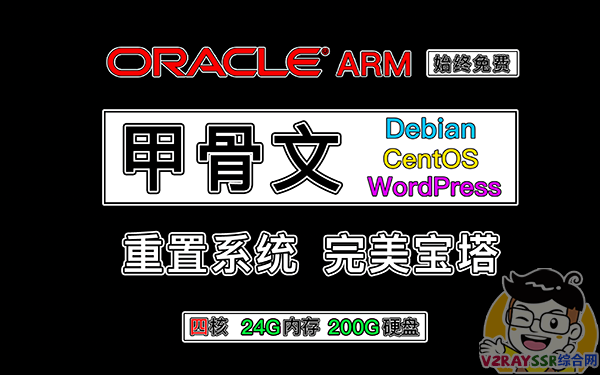 甲骨文 ARM VPS 安装 CentOS 8.0 Stream!宝塔面板、WordPress博客完美运行!甲骨文安装、重置系统!